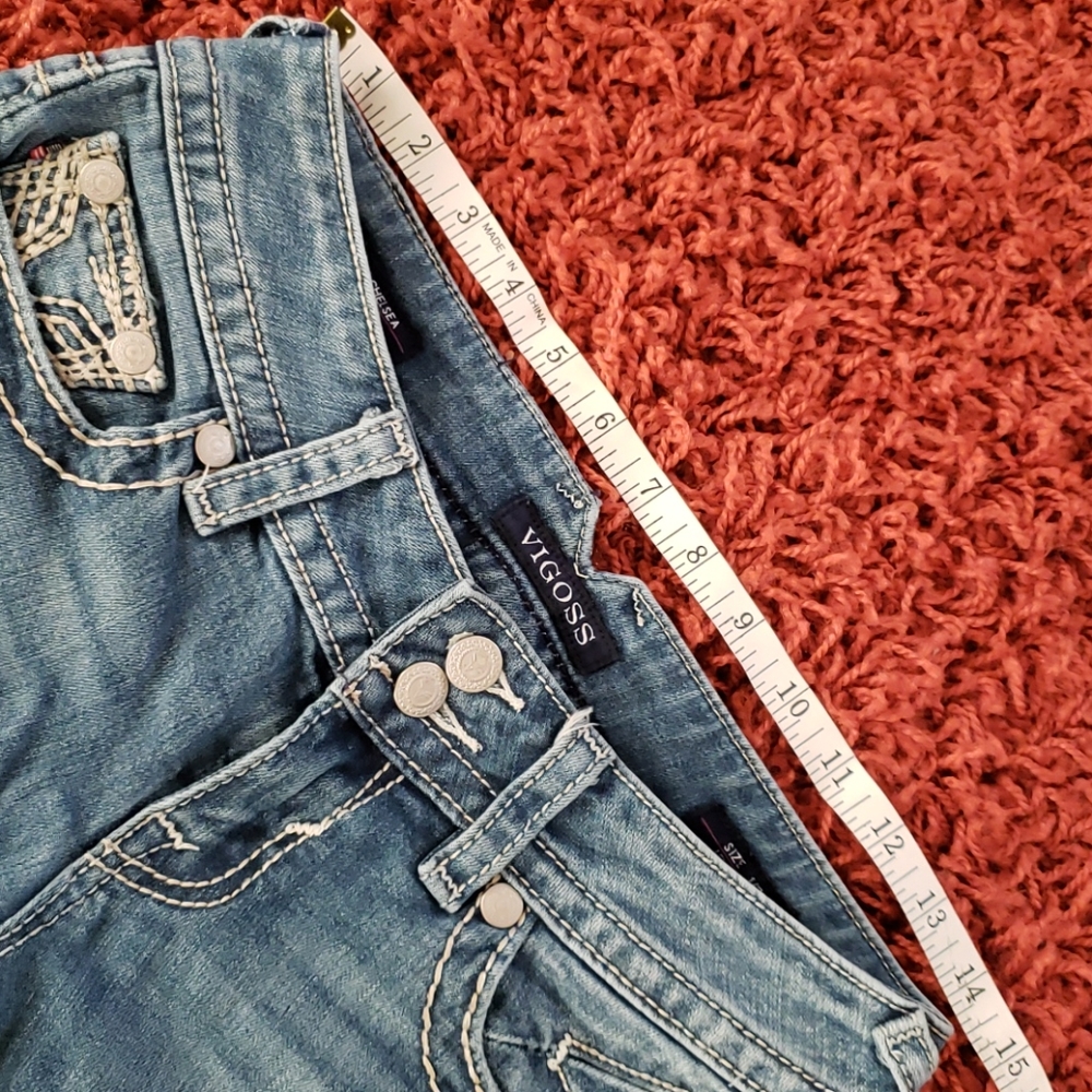 Vigoss The Chelsea Boyfriend Jeans Woman Size 1/2 - Picture 7 of 12